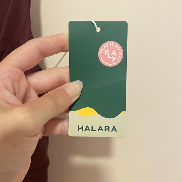 NWT Halara Breezeful Pocket Quick Dry Slip Romper in Amaranth Women's Size Small - Picture 7 of 10